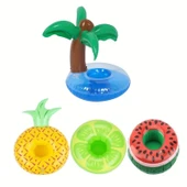 2 Adet, Yaratıcı Şişme İçecek Tutucuları, Yüzen Şişme Bardak Tutucuları İçecek Altlıkları - 1