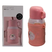 Shotay Cartoon Çelik Termos Matara Çocuk 480Ml Pembe - 1