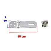 Sandık Kutu Askısı Kilit Aparatı Krom Renk 30 Luk Menteşeli Kilit Tosba Kilit Asma thumbnail 3