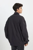 Riders by Lee   Erkek Regular Fit Normal Kesim Dik Yaka Asfalt Siyahı Sweatshirt  LL99RFONS - 4