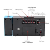 TechTic Projeksiyonlu Masa Saati Derece Nem Tarih Göstergeli Çalar Saat Alarm Duvara Yansıtmalı Saat - 3