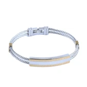 Desenli Hasır Plaka Çelik Bileklik thumbnail 1