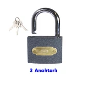 Sandık Kutu Askısı 35 Luk Menteşeli Kilit Aparatı Kilit 32 mm Asma Kilit 2'li Set - 5