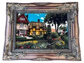 Brugge'de Bir Park Adlı İran Tebriz Halı Tablo 95x75cm - Duvar Halı Kilim Tablo thumbnail 1