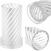 Poli Karbon Mum Kalıbı Mika Sert Plastik Burgulu Mum Kalıbı 16.5 CM 6236 - 4