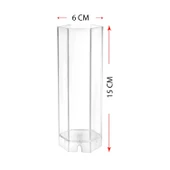 Poli Karbon Mum Kalıbı Altı Köşeli  15 CM 6239 - 3