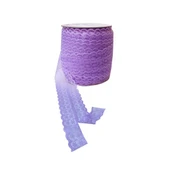 Kurdela Dantelli Çift 2 Katlı 5 Cm (10 Metre)  Lila - 1