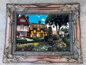 Brugge'de Bir Park Adlı İran Tebriz Halı Tablo 95x75cm - Duvar Halı Kilim Tablo thumbnail 2