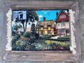 Brugge'de Bir Park Adlı İran Tebriz Halı Tablo 95x75cm - Duvar Halı Kilim Tablo thumbnail 8