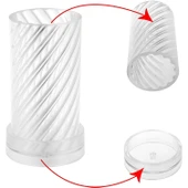 Poli Karbon Mum Kalıbı Mika Sert Plastik Burgulu Mum Kalıbı 16.5 CM 6236 - 2