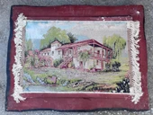 Denizli Konağı Adlı İran Tebriz Halı Tablo 95x74cm - Duvar Halı Kilim Tablo - 7