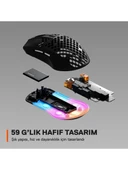 STEELSERIES AEROX 3 ONYX KABLOLU OPTIK OYUNCU MOUSE - 2