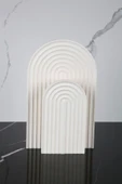 2 Parça Mermer Desenli Beton Sunumluk Seti Servis Sunum Tepsisi - 2