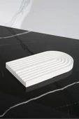 Beton Çok Amaçlı Sunum Servis Tepsisi 20 Cm Dekoratif Sunumluk Orgaziner Takılık - 2