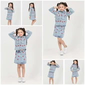 Bayramlık Kız Çocuk Kot Ceket & Etek Takımı I Kalp Nakışlı Şık ve Rahat! I Kız Çocuk Jean Takımı - 6