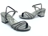 Mehtap Çapraz Üç Şerit Taşlı 5 cm Kadın Abiye Topuklu Ayakkabı thumbnail 31