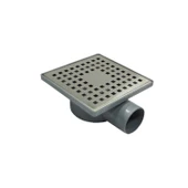 15x15 Paslanmaz Yer Süzgeci Plastik Gövde 304 Kalite Paslanmaz 50 Çıkışlı Duş kanalı - 2
