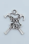 Pink Floyd Gümüş Kaplama Kolye Ucu - 1