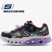 Skechers Flutter Heart Lights - Groovy Swirl 303253L Ortopedik Işıklı Çocuk Spor Ayakkabı thumbnail 1
