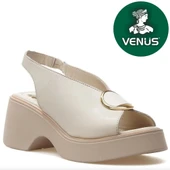 Venüs Hakiki Deri Comfort Ortopedik Kadın Sandalet - 8