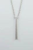 Çubuk Gümüş Kaplama Düz Zincir Kolye thumbnail 1