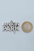 Linkin Park Gümüş Kaplama Deri İp Kolye - 4