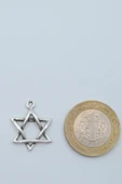 Minimal Pentagram Gümüş Kaplama Düz Zincir Kolye - 4