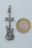 Nirvana Elektro Gitar Gümüş Kaplama Düz Zincir Kolye - 4