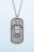 BTS Army Künye Gümüş Kaplama Düz Zincir Kolye thumbnail 1