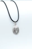 Kızılderili Gümüş Kaplama Deri İp Kolye thumbnail 1