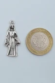 Minimal Meryem Ana Gümüş Kaplama Deri İp Kolye - 4