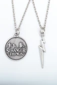 2'li The Flash  -  Stranger Things Gümüş Kaplama Kolye Seti thumbnail 1