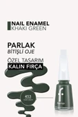 Flormar Oje No:453 Koyu Haki Green - 5