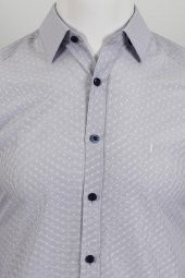 Uzun Kol Slim Fit Desenli Gömlek - 7