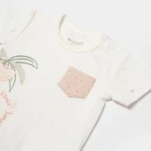 Eterella Koala Jungle Kısa Kol Bebek Body  Pembe thumbnail 3