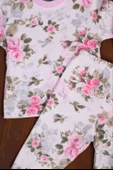 Eterelle Büyük Çiçek Desenli Kız Bebek Eşofman Takımı %100 Pamuk thumbnail 6