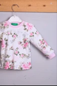 Eterelle Büyük Çiçek Desenli Kız Bebek Eşofman Takımı %100 Pamuk thumbnail 2