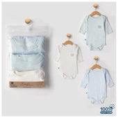 Eterelle 3'lü Naturel Bebek Badi Zıbın -%100 Pamuk thumbnail 1