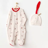 Eterelle Penguin Bebek Tulum Takım Ekru - 1
