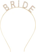 Altın Gold Renk Bekarlığa Veda Kristal Taş Bride Tacı İthal 16x10 Cm - 2