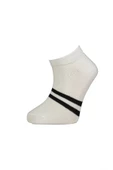 Eterelle Çizgili 2'li Yaş Patik Çorap  Ekru thumbnail 2