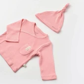 Eterelle Soft Modal 3'lü Zıbın Set  Pembe - 2