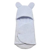 Eterelle Kabartmalı Velboa Kundak Mavi - 1