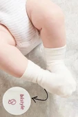 Eterelle Puanlı Kaymaz Penye Soket Çorap 3'lü Bs10108 Pudra - 4