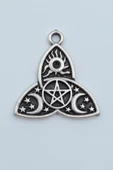 Triquetra Gümüş Kaplama Kolye Ucu - 1