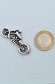 Chopper Motor Gümüş Kaplama Kolye Ucu - 3
