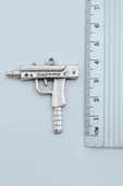 Uzi Gümüş Kaplama Kolye Ucu - 2