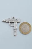 Uzi Gümüş Kaplama Kolye Ucu - 3