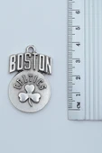 Boston Celtics  Gümüş Kaplama Örme Zincir Kolye - 3