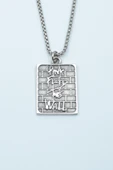 Pink Floyd The Wall Gümüş Kaplama Örme Zincir Kolye thumbnail 1